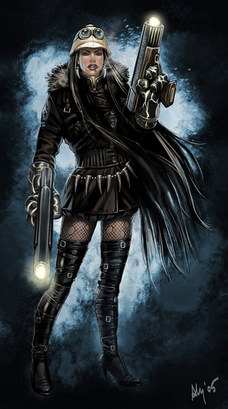 Illustration for article titled Pinup art that kicks you in the teeth